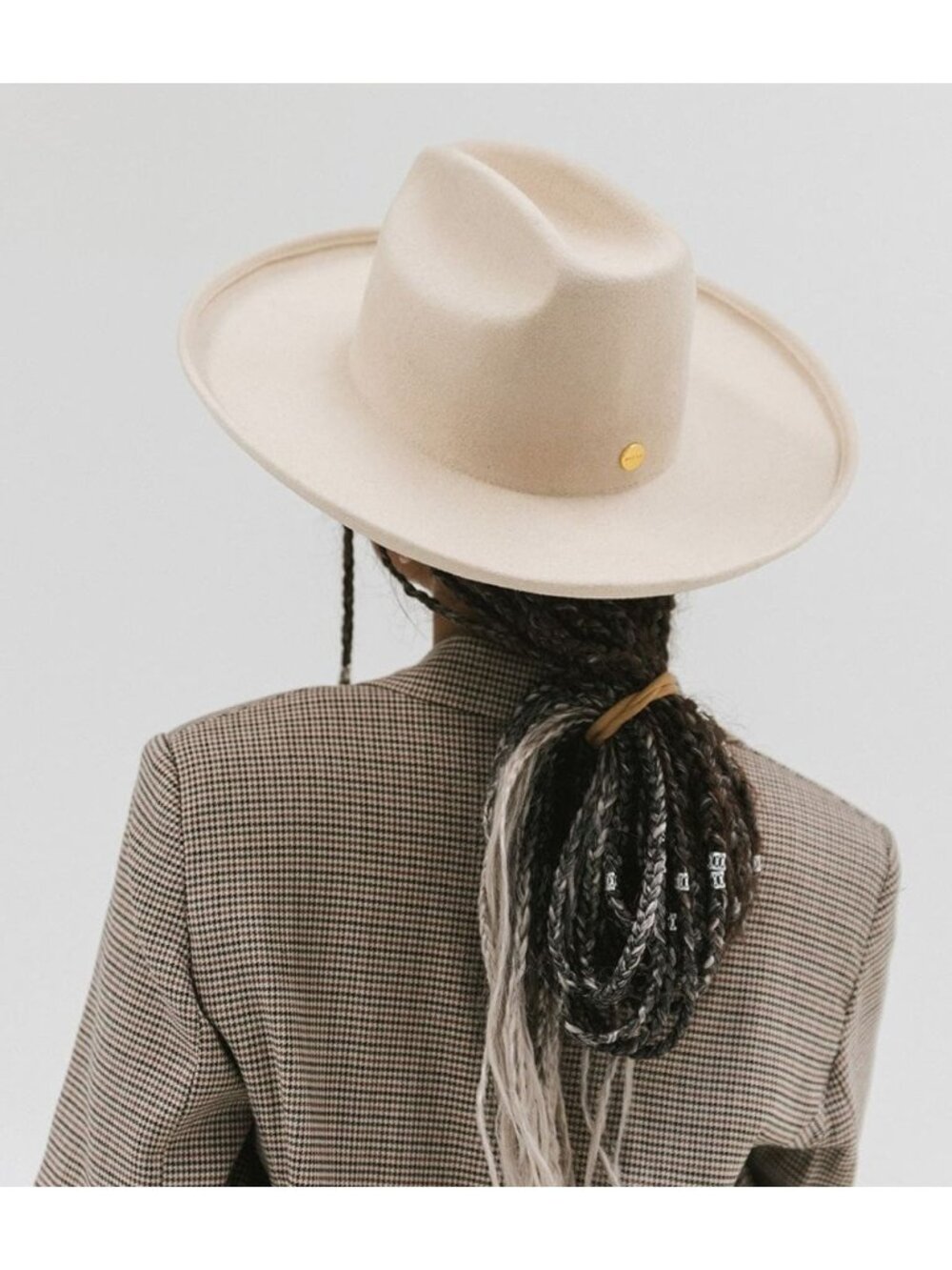 Gigi Pip Jillian Pencil Brim Western Hat 57cm S/M Off White MSRP$154 Worn once - Picture 6 of 17